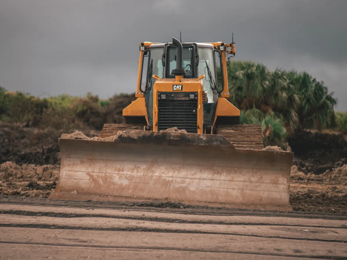 Heavy excavating equipment on a Central Pennsylvania job site